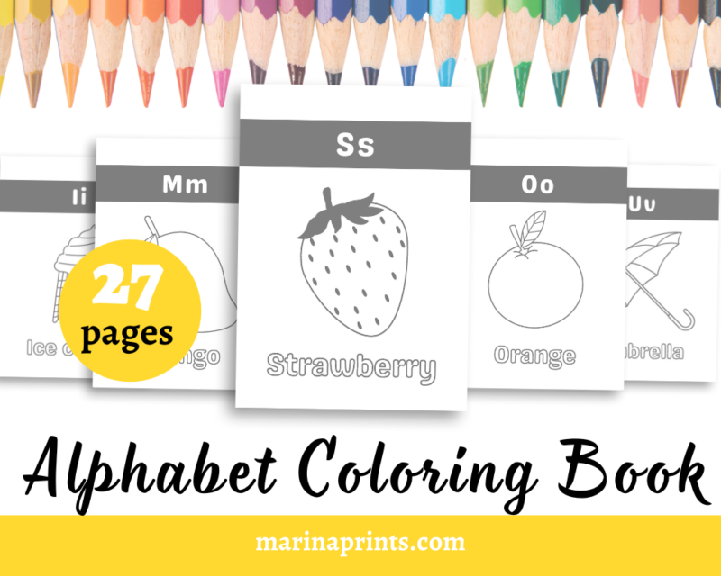 alphabet coloring pages