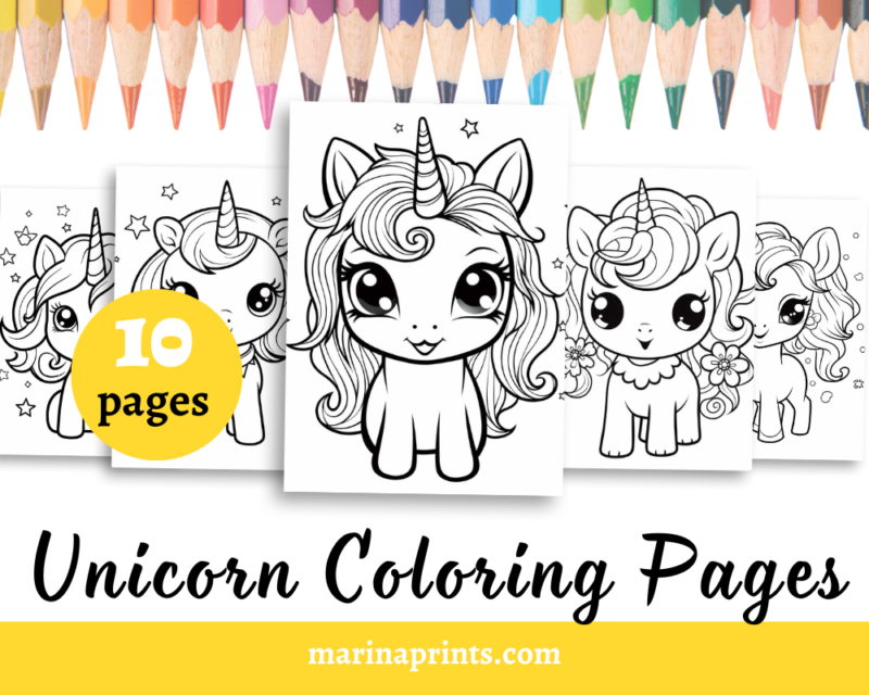 unicorn coloring pages