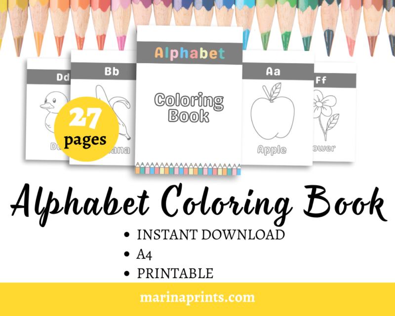 alphabet coloring pages