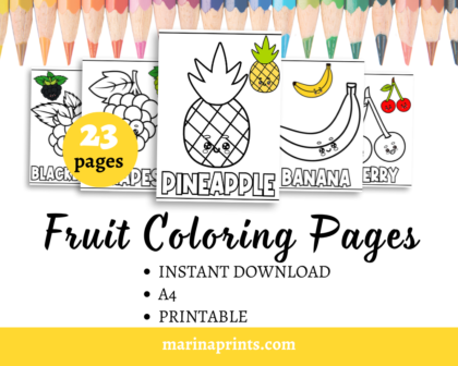 fruit coloring pages