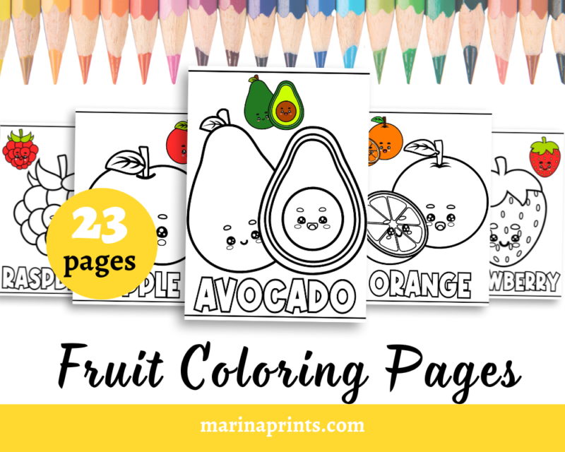 fruit coloring pages