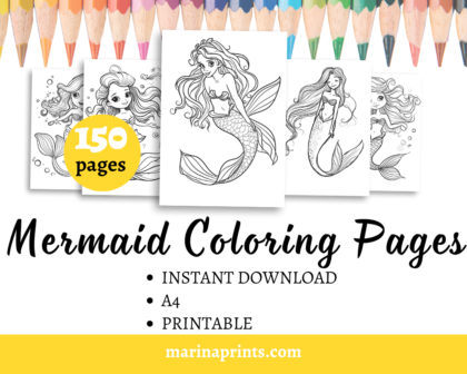 mermaid coloring pages