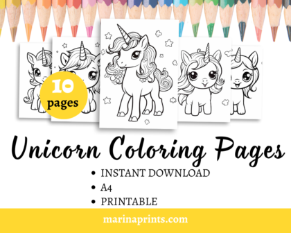 unicorn coloring pages